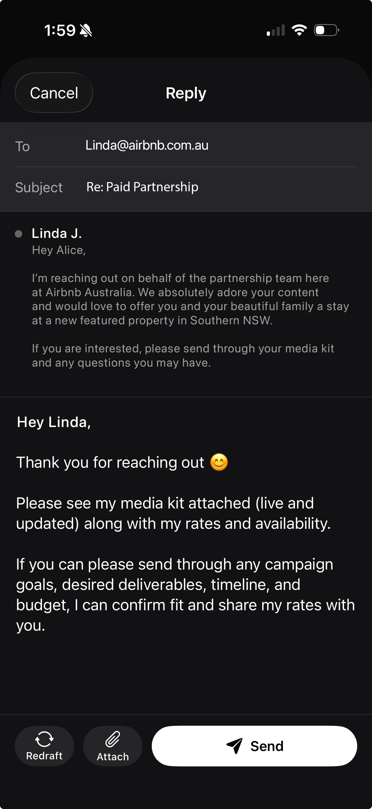 Emails in The Content Farm app